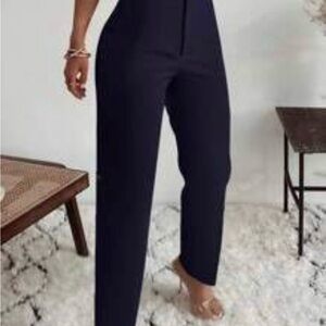 SHEIN Navy Women's Straight Leg Pants